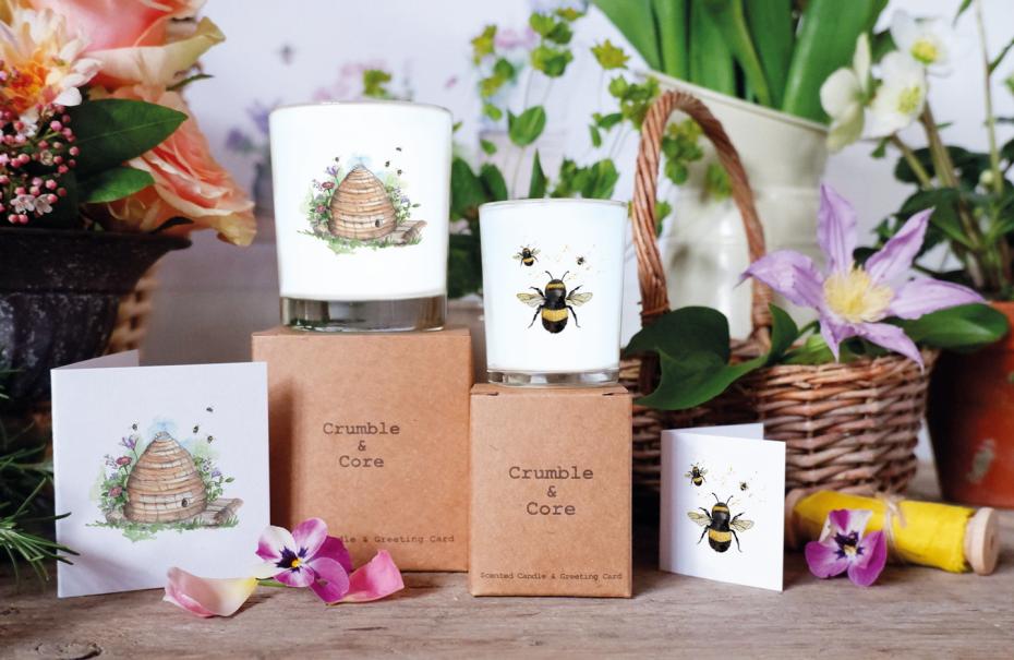 Bee & Beehive Boxed Candles & Cards